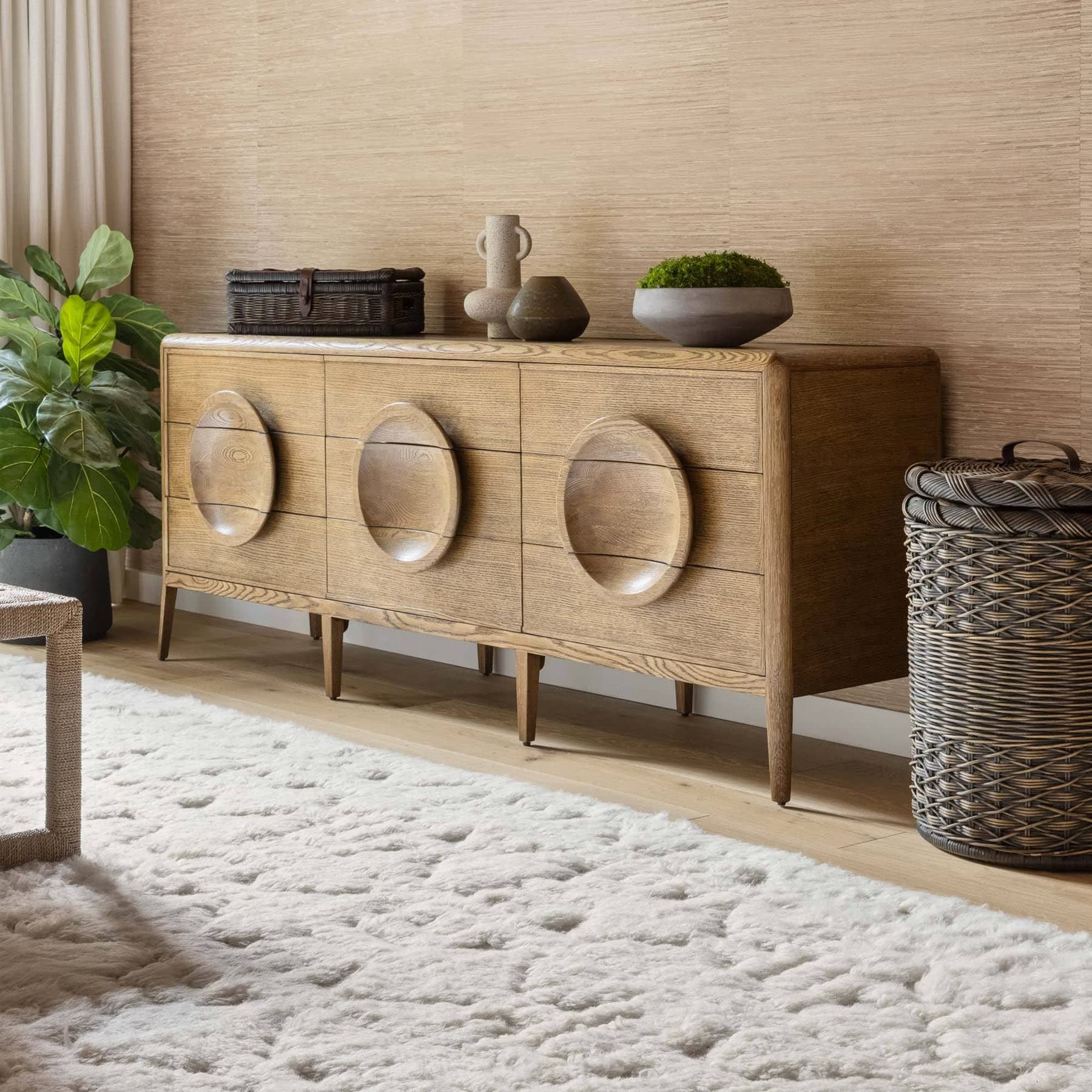 Large Woven Storage Basket with Lid - 20