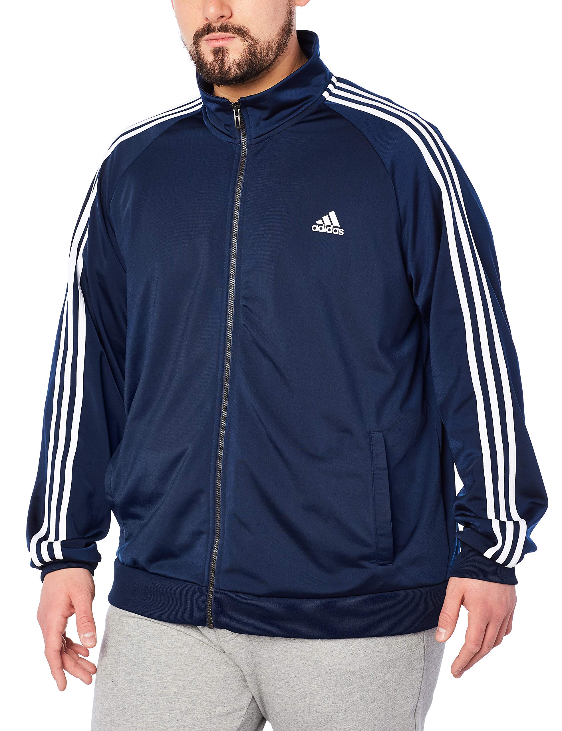 **Adidas Performance Men's Essentials Track Jacket – Lightweight, Breathable, Comfortable for Running, Gym & Casual Wear**