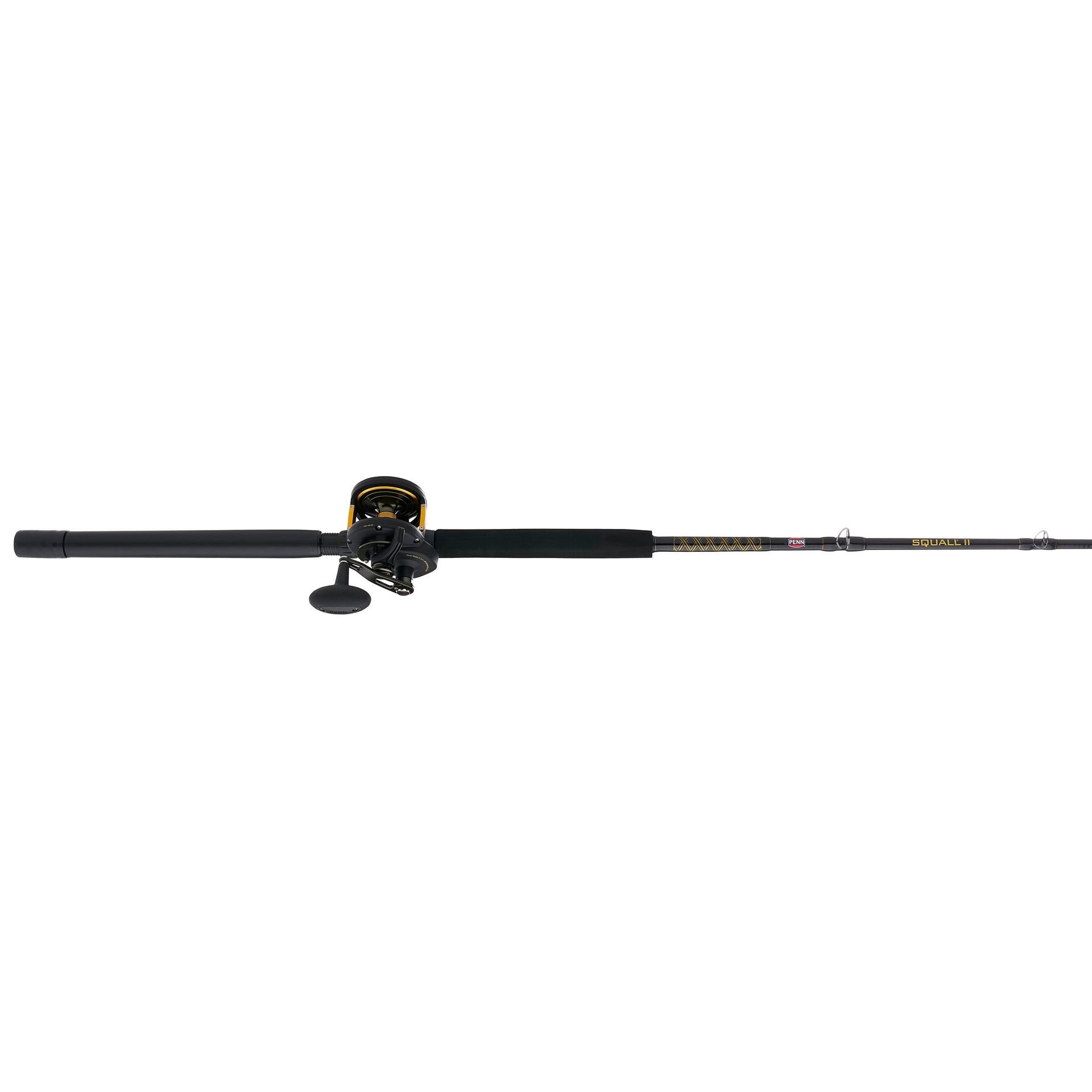 Squall® II Lever Drag Conventional Fishing Rod and Reel Combo - Saltwater & Freshwater Fishing Gear for Offshore, Inshore, and Boat Angling