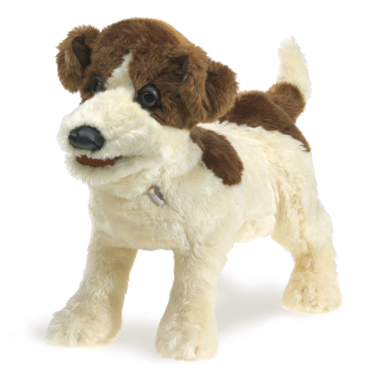 Folkmanis 2848 Jack Russell Terrier Hand Puppet - Realistic Smooth Coat Dog Puppet for Kids Storytelling, Education & Interactive Play | Perfect for Classroom, Theater & Family Fun Activities