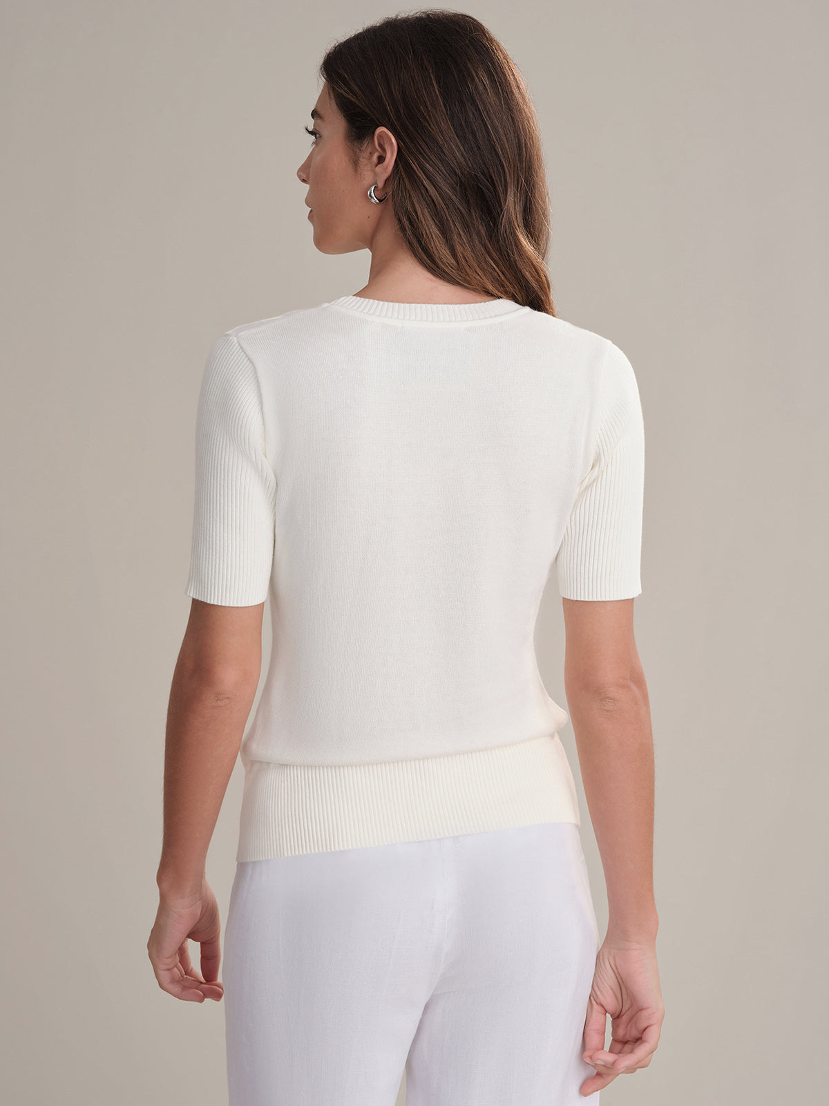 Adina Women's Short Sleeve Cotton Sweater - Soft Casual Knit Top for Spring & Summer | Perfect for Office, Date Night & Weekend Outings