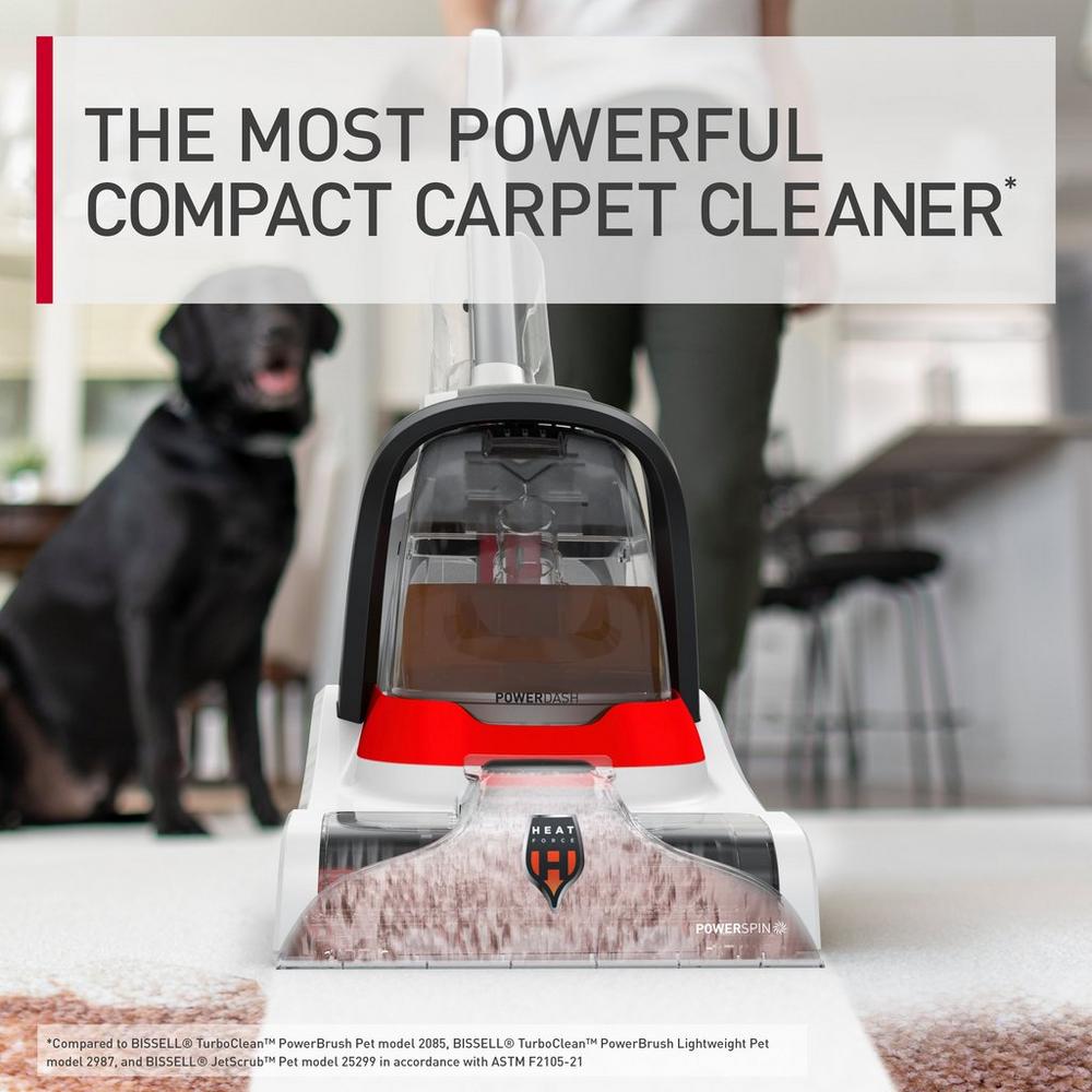 PowerDash™ Pet+ Compact Carpet Cleaner for Dogs & Cats - Portable Spot Cleaner for Pet Hair, Stains & Odors - Perfect for Home, Carpet, Upholstery & Car Interiors