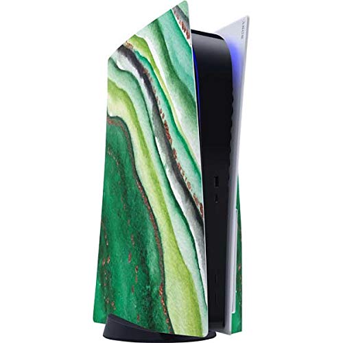 Premium PS5 Console Skin Decal - Kiwi Watercolor Geode Design Protective Vinyl Wrap | Custom Gaming Accessories for PlayStation 5 | Perfect for Gaming Setups & Home Decor