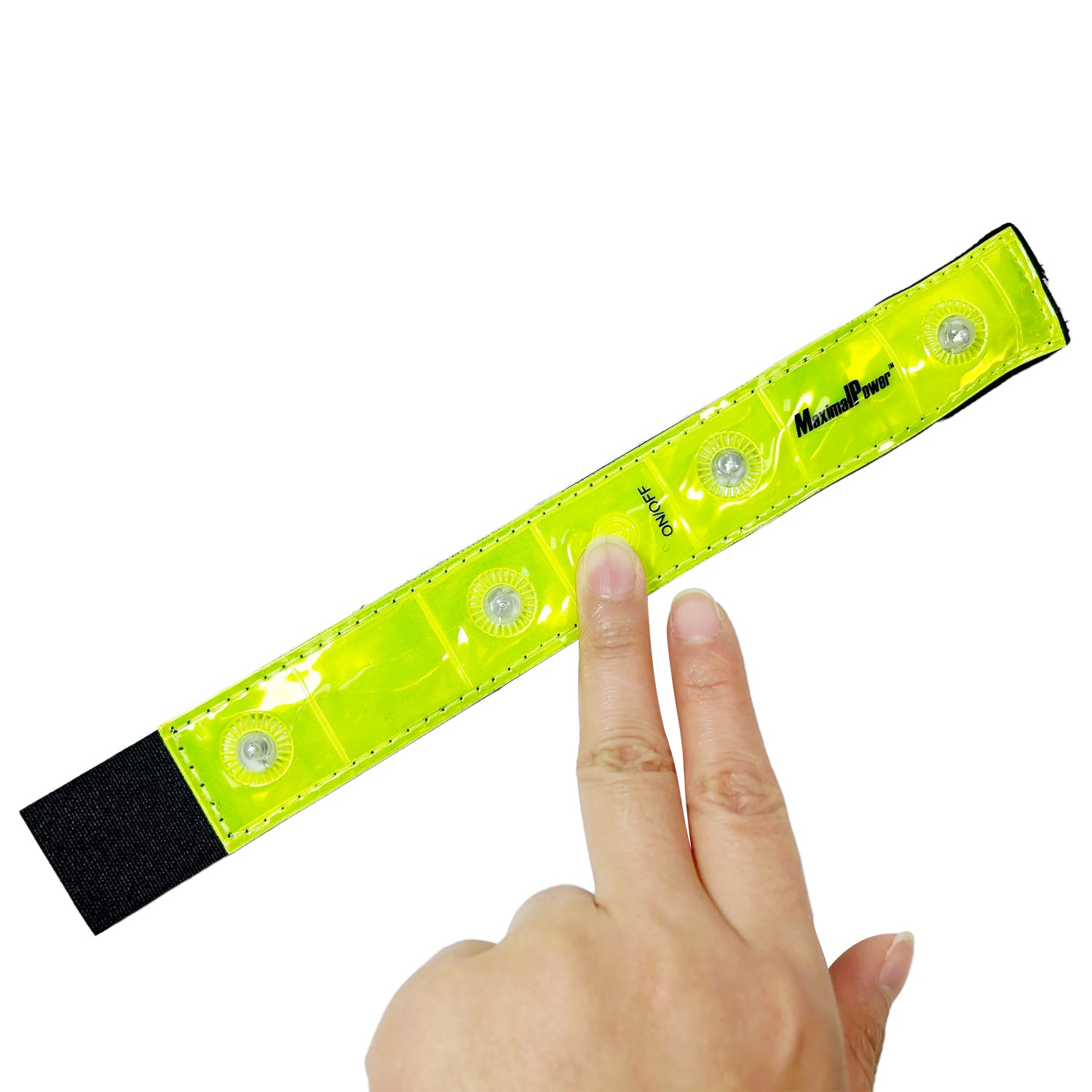 Roadside X Training Cross Country Cycling Safety Band with 4 LED Lights - High Visibility Reflective Armband for Night Running, Jogging & Outdoor Sports