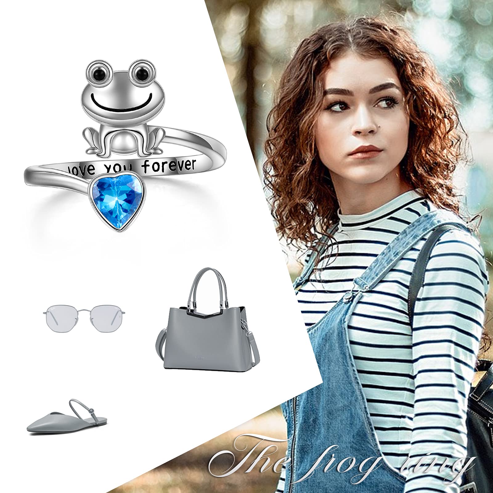 925 Sterling Silver Anxiety Rings for Women & Men - Frog, Wolf, Dragonfly, Hummingbird, Fox, Elephant, Panda, Red Panda & Angel Wings Designs - Open Adjustable Rings for Stress Relief & Fashion Jewelry - Perfect for Gifts, Meditation & Everyday Wear