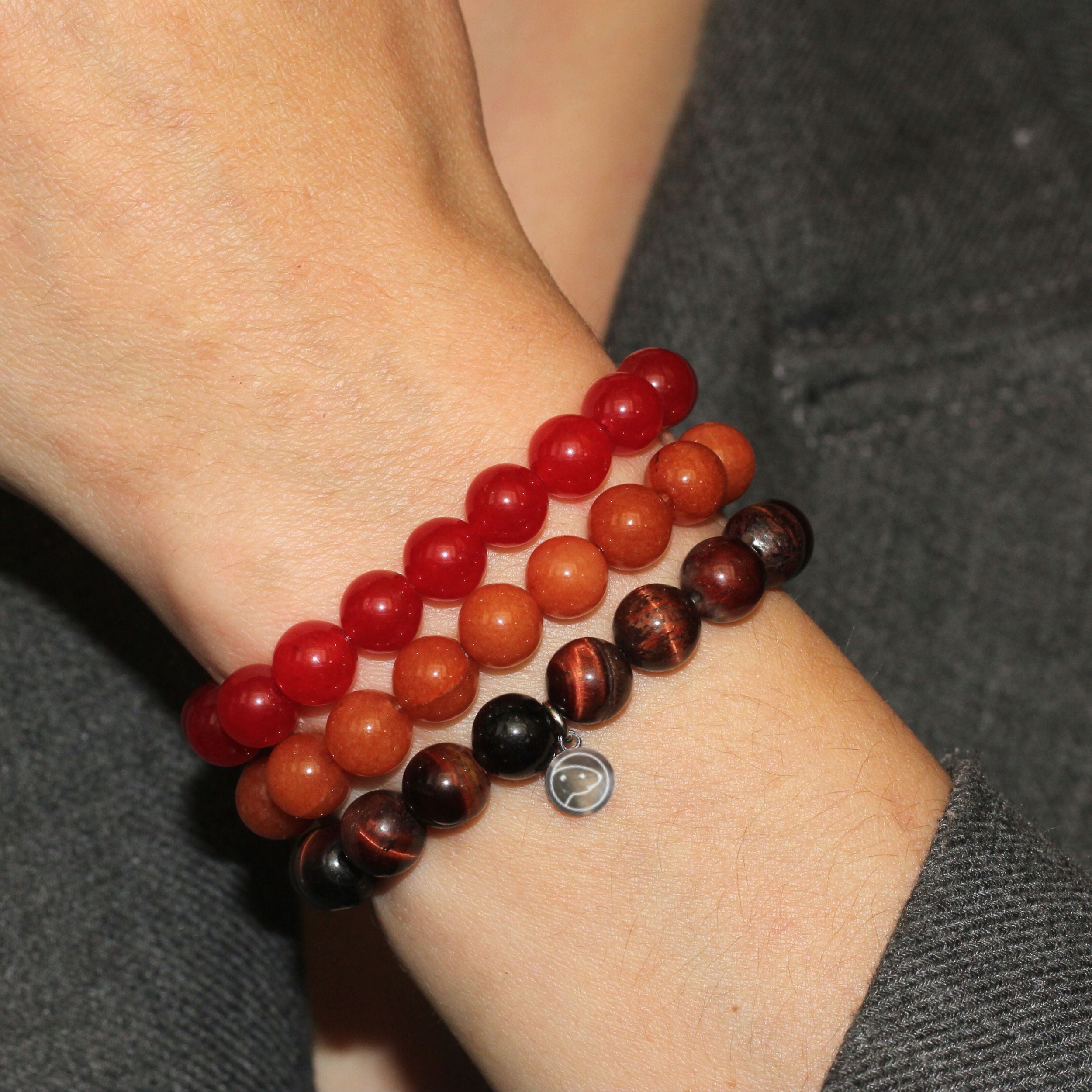 Sacral Chakra Bracelet Set - Svadhisthana Healing Crystal Energy Jewelry for Women & Men - Perfect for Yoga, Meditation & Spiritual Balance