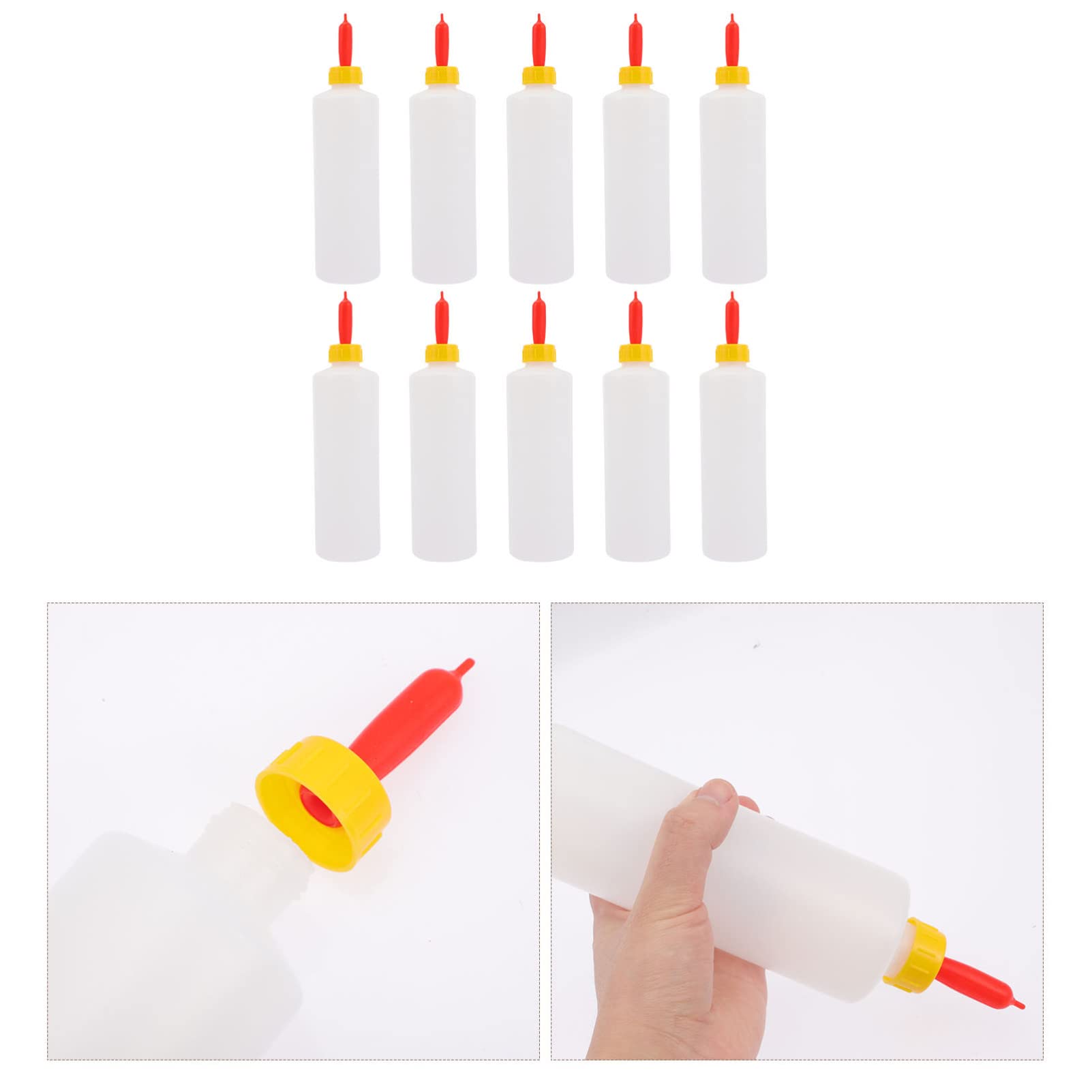 **ERINGOGO 10-Pack Goat Milk Bottles for Lambs & Kids - Durable Livestock Feeding Bottles with Nipples - Ideal for Sheep, Goats, and Young Animals - Perfect for Farm, Ranch, and Pet Care**