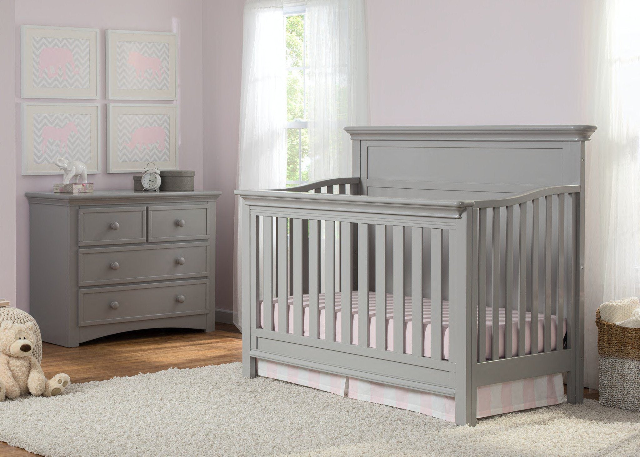 Fairmount 4-in-1 Convertible Baby Crib - Toddler Bed, Daybed & Full-Size Bed - Safe & Stylish Nursery Furniture for Newborns to Teens - Perfect for Bedrooms, Daycare & Guest Rooms