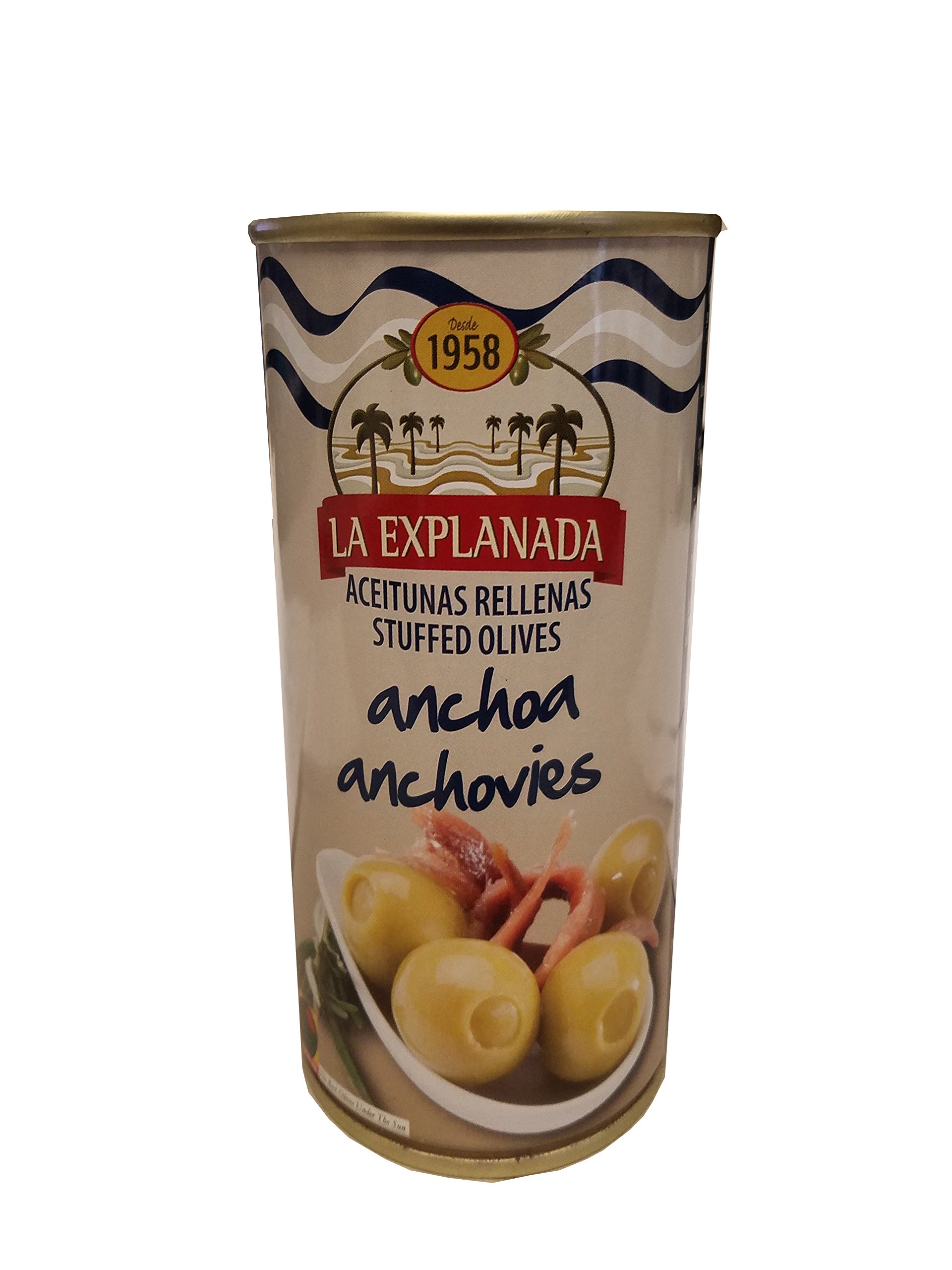 Premium Spanish Green Olives Stuffed with Anchovies - La Explanada 360g | Gourmet Tapas, Charcuterie Boards & Mediterranean Recipes