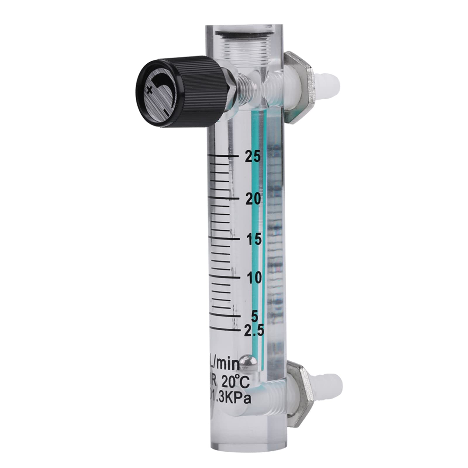 2.5-25LPM Gas Flow Meter with Control Valve - Precise Oxygen & Air Flow Measurement for Medical, Industrial & Laboratory Use