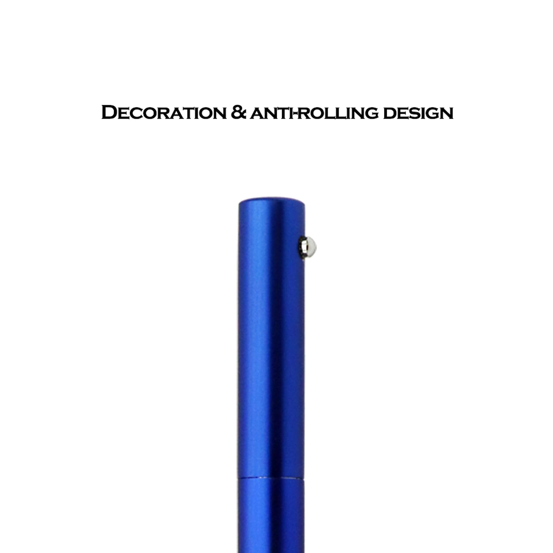 DUNBONG Retractable 0.5mm Medium Point Ballpoint Pen - Smooth Black Gel Ink Refill (Blue Barrel) - Perfect for Office, School, Note Taking & Gift Giving