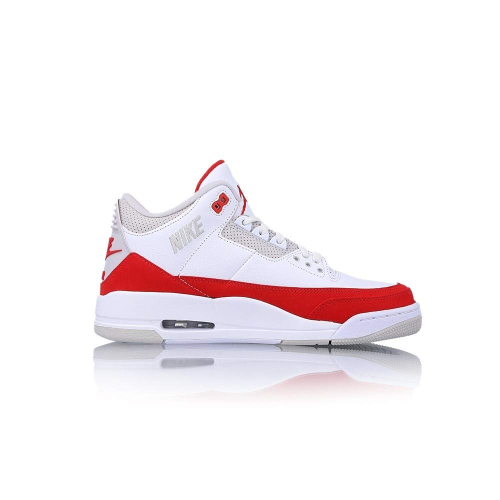 Jordan Men's Air Jordan 3 Retro Tinker CJ0939-100 Sneakers - University Red - Size 10.5 - Basketball Shoes for Men, Casual Streetwear & Sneaker Collection
