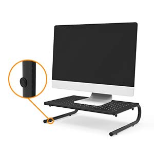 MP-82 10 Pack Premium Steel Mesh Monitor Stand - Vented Metal Desktop Riser for Computer Monitors, Laptops, Printers, iMac & TV - Perfect for Home Office, Gaming Setup & Workspace Organization