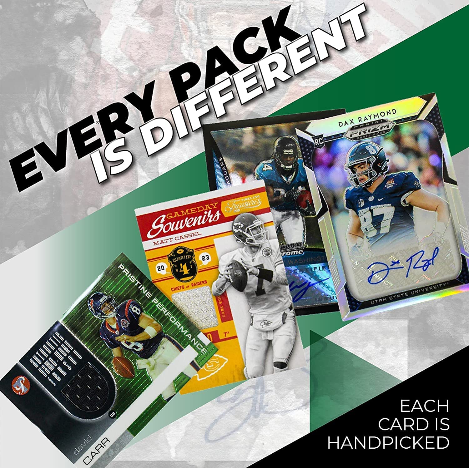 Authentic NFL Football Trading Cards Mixed Starter Group 2 - Guaranteed Autographed, Jersey or Relic Cards in Every Pack | Sports Collectible Trading Card Packs & Boxes for Fans & Collectors | Perfect for Gifts, Investments & Game Day Memorabilia