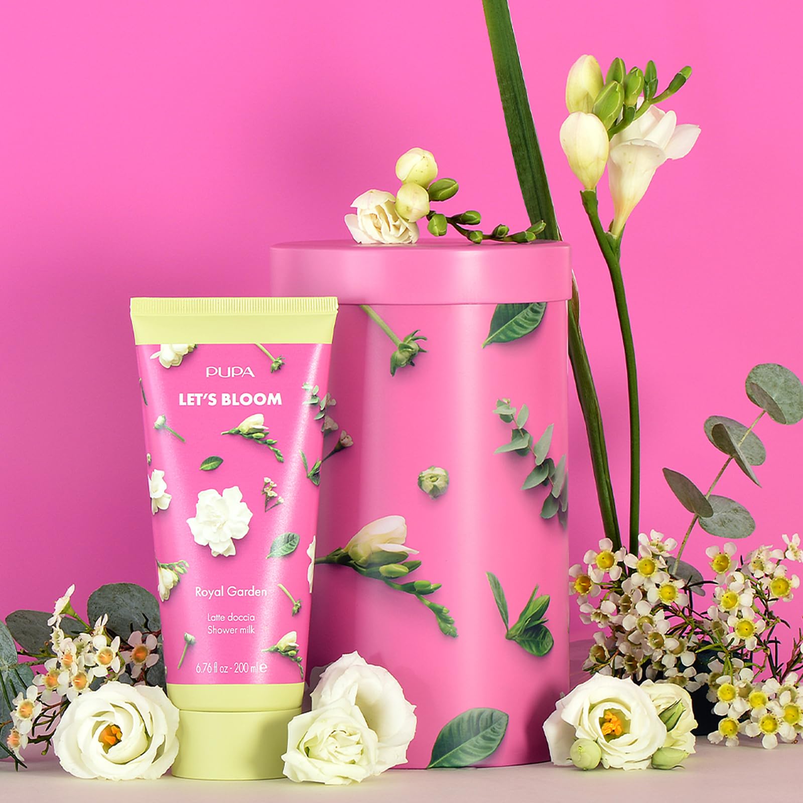 Pupa Milano Shower Milk Royal Garden 6.76 oz - Hydrating & Moisturizing Body Wash with Delicate Floral Scent - Gentle Cleansing for Dry Skin - Perfect for Daily Shower & Spa Relaxation at Home