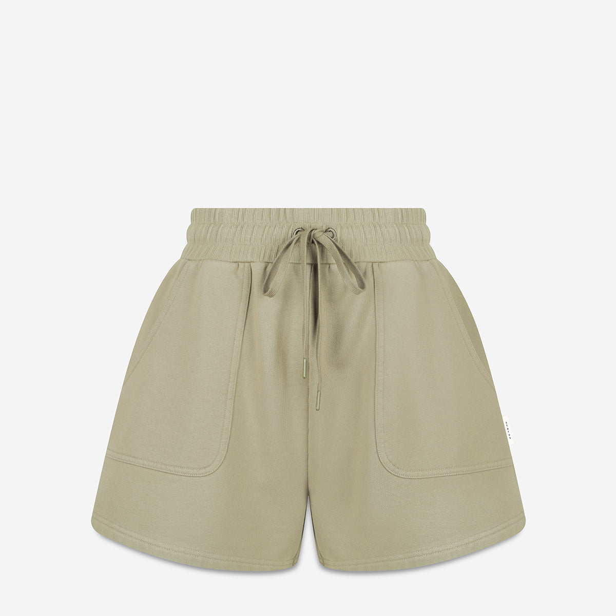 Day Follows Night Women's Track Shorts - Washed Sage Green | High-Waisted Running Shorts for Women | Gym, Yoga & Lounge Wear