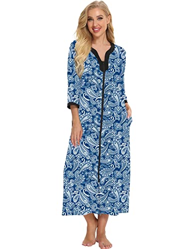 Navy Paisley-long