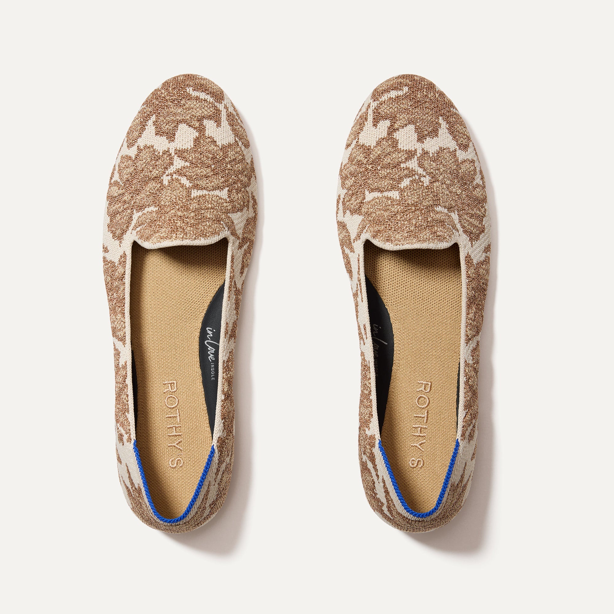 Gold Chantilly Lounge Loafers - Comfortable Slip-On Shoes for Women | Perfect for Home, Office & Casual Outings