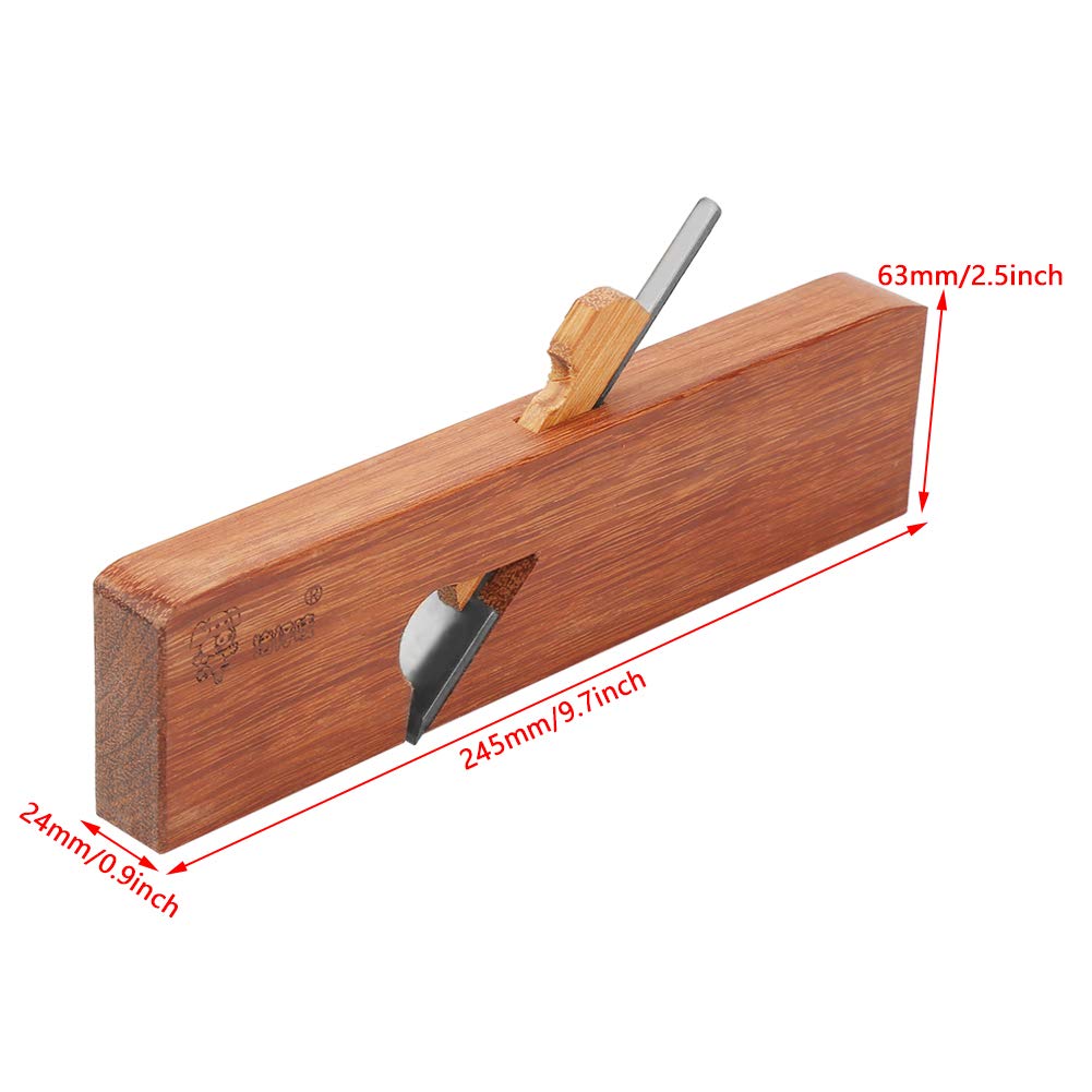 Premium Rosewood Woodworking Plane - 245mm x 32mm x 24mm Wood Cutting Tool for Carpentry & DIY Projects | Perfect for Smoothing, Shaping & Finishing Wood Surfaces