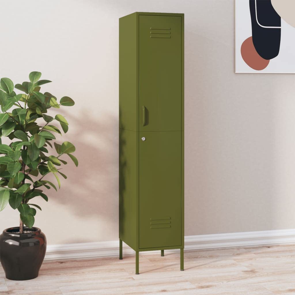 Sywamol Olive Green Steel Locker Cabinet - 13.8