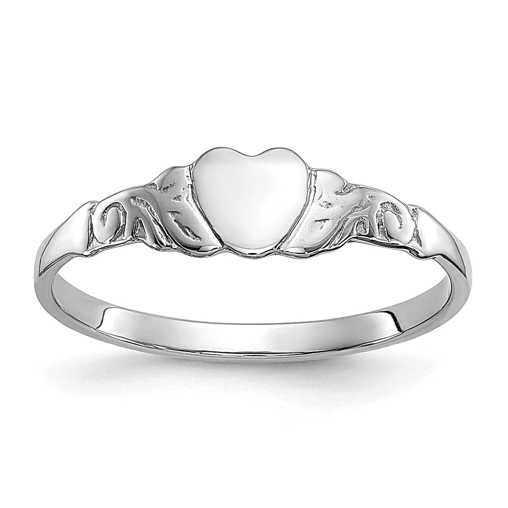 10K White Gold Heart Ring for Women - Elegant Love Jewelry Gift for Her, Perfect for Anniversaries, Valentine's Day & Romantic Occasions