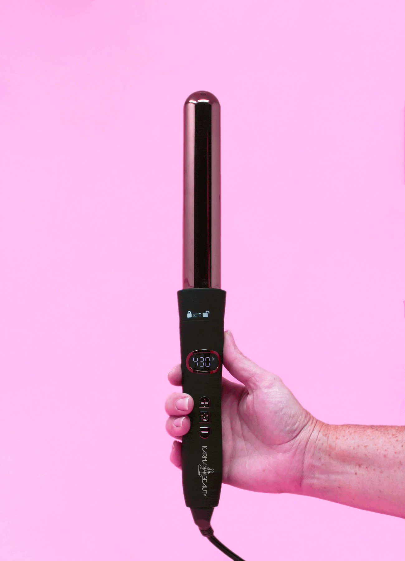 Glam Curl 7-in-1 Titanium Hair Curling Wand for Long & Short Hair - Professional Salon Styling Iron with Adjustable Temperature for Beach Waves, Curls & Straightening - Perfect for Home Use, Travel & Gifts