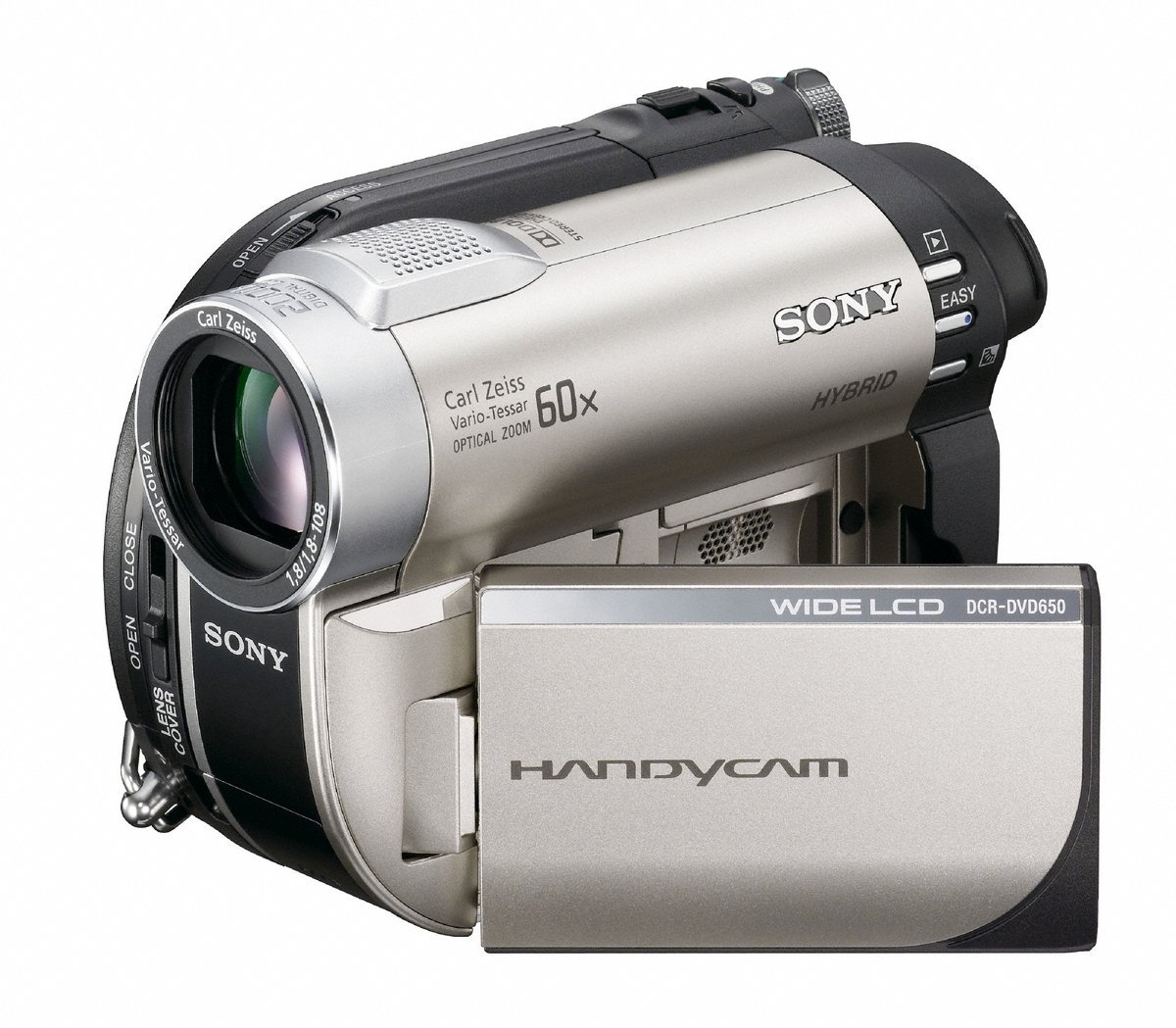 Sony DCR-DVD650 DVD Camcorder (Renewed) - HD Video Recording for Travel, Events & Family Memories | Digital Handheld Camcorder with 60x Optical Zoom & SteadyShot Stabilization