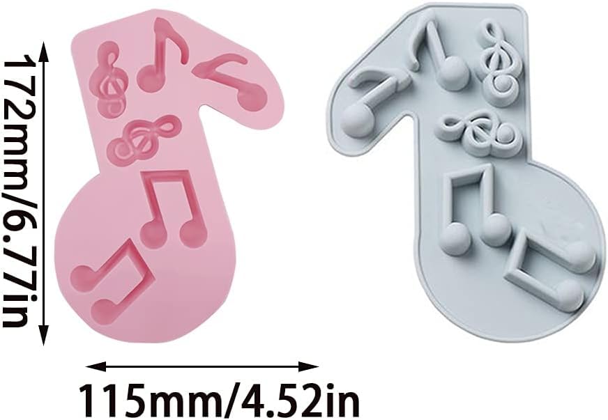 SMARTBUYER Music Note Silicone Mold Set - Premium Fondant & Chocolate Mold for Cake Decorating, Candy Making, and DIY Crafts - Perfect for Birthday Cakes, Cupcakes, and Baking Projects