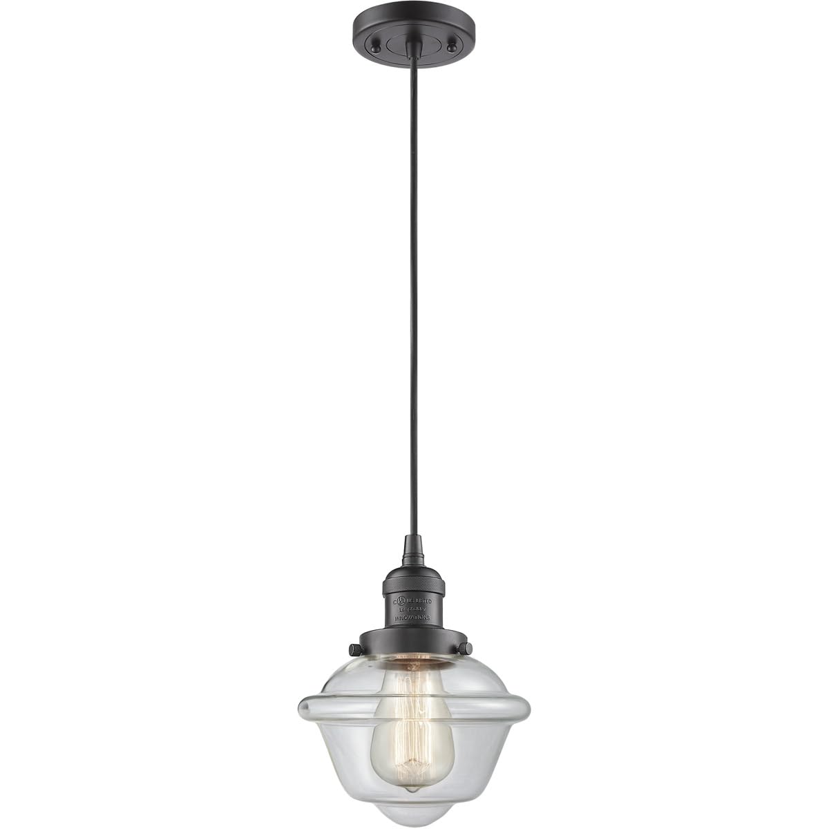 Innovations 201C-OB-G532-LED Mini LED Pendant Light Fixture in Oil Rubbed Bronze Finish - Perfect for Kitchen Island, Dining Room, or Bar Lighting