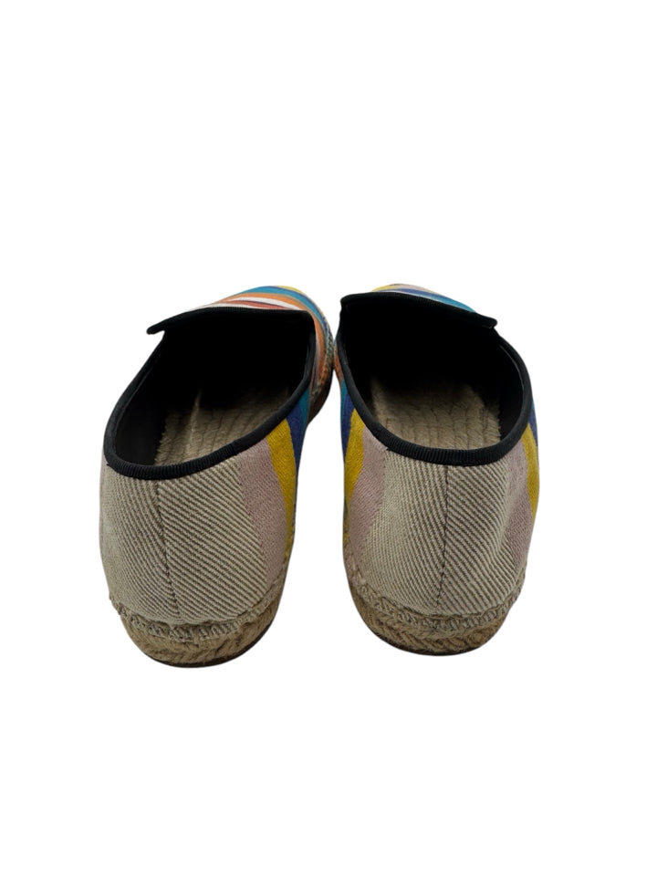Celine Rainbow Stripe Espadrille Women's Shoes - Size 40 (US 10) | Comfortable Summer Wedges for Beach, Vacation & Casual Outfits