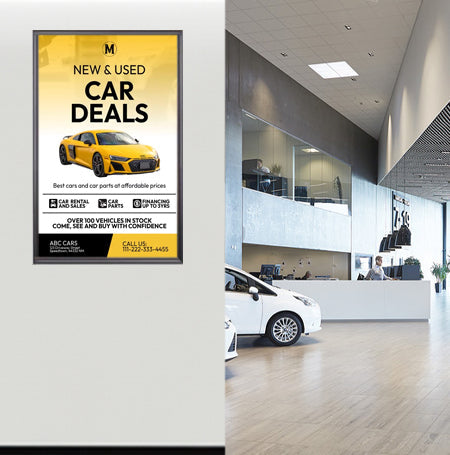 36x60 Large Poster Frame - Wide Face Display with Swing Frame - Perfect for Art Prints, Photos, and Posters in Home, Office, or Gallery Decor