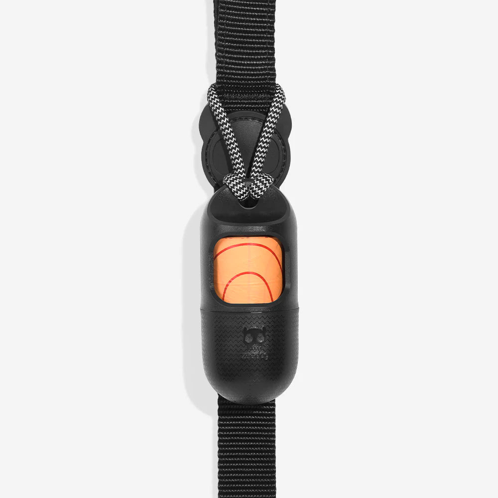 Zee.Dog Black Waste Bag Dispenser for Dogs - Convenient Poop Bag Holder for Walking, Hiking & Travel
