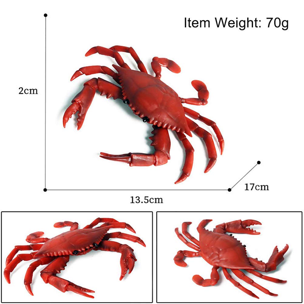 Realistic Crab Marine Animal Toy Set - 2 Pcs Lifelike Sea Creature Figurines for Ocean Science Education & Collectors | Perfect for Classroom Learning, Aquarium Decor & Kids Playtime