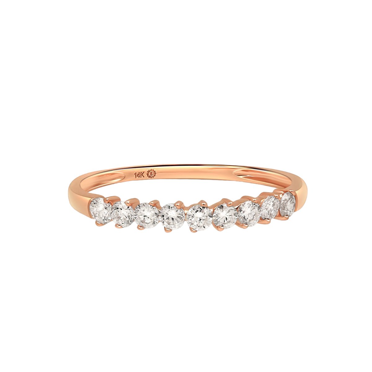 14K Rose Gold Diamond Eternity Wedding Band for Women - Perfect for Anniversaries, Engagements & Special Occasions