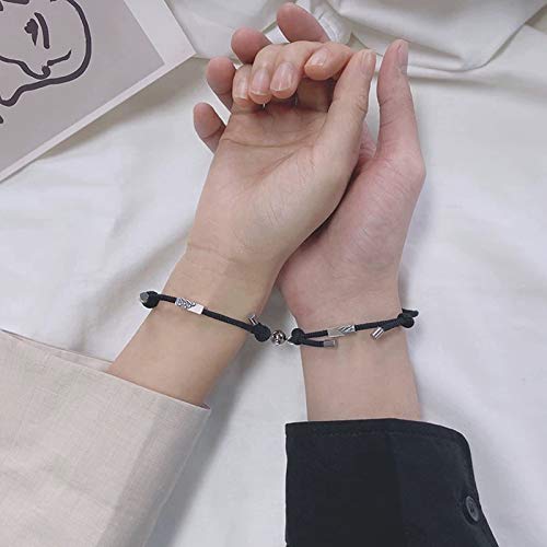 Custom Couple Bracelets Set - Personalized Matching Rope Braided Bracelets for Him & Her - Engravable Couples Gift for Anniversary, Valentine's Day & Christmas - Perfect for Date Nights, Romantic Getaways and Meaningful Gifts
