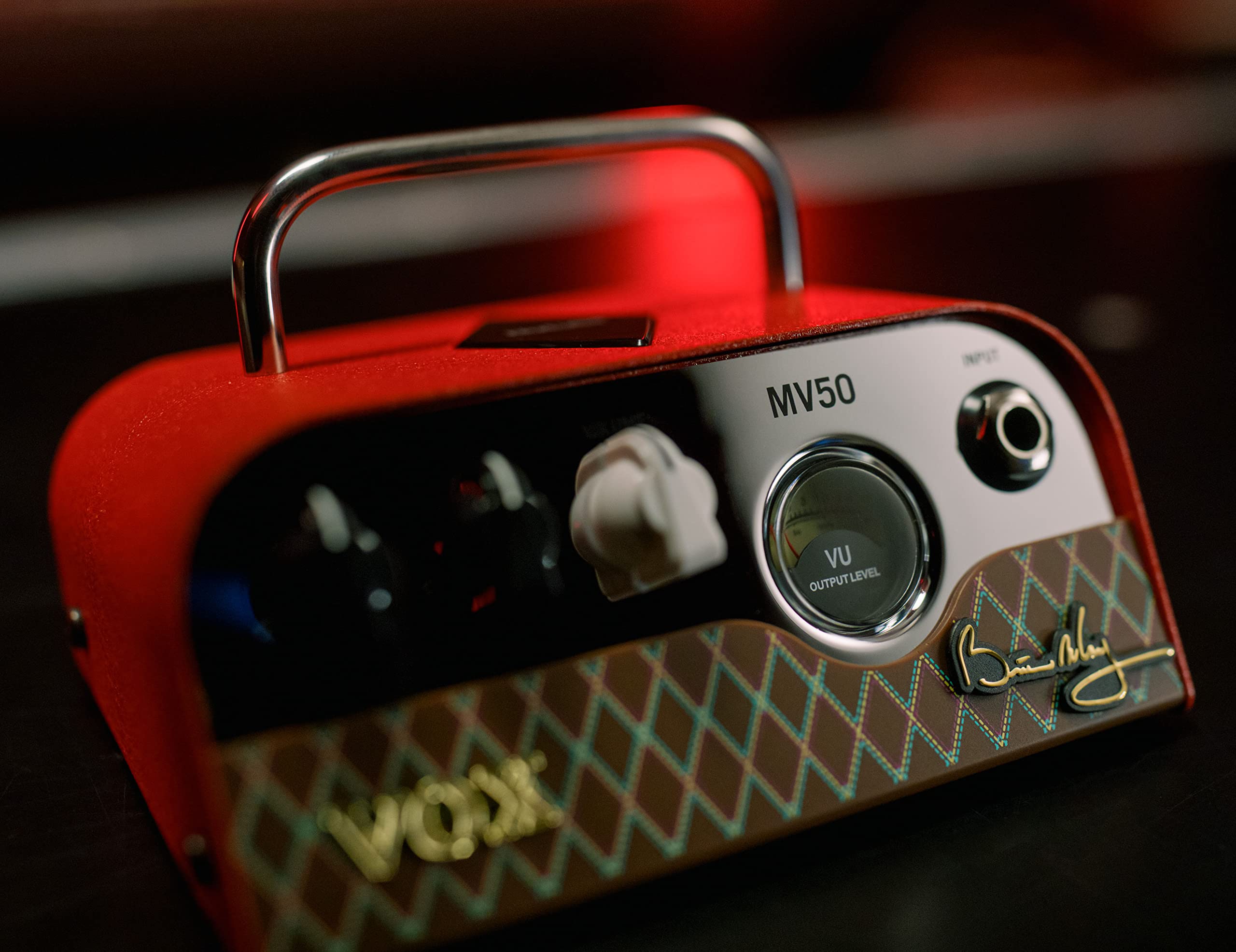 Vox MV50BM Mini Electric Guitar Amplifier - Compact & Portable, Red | Perfect for Home Practice, Studio Recording & Traveling Musicians