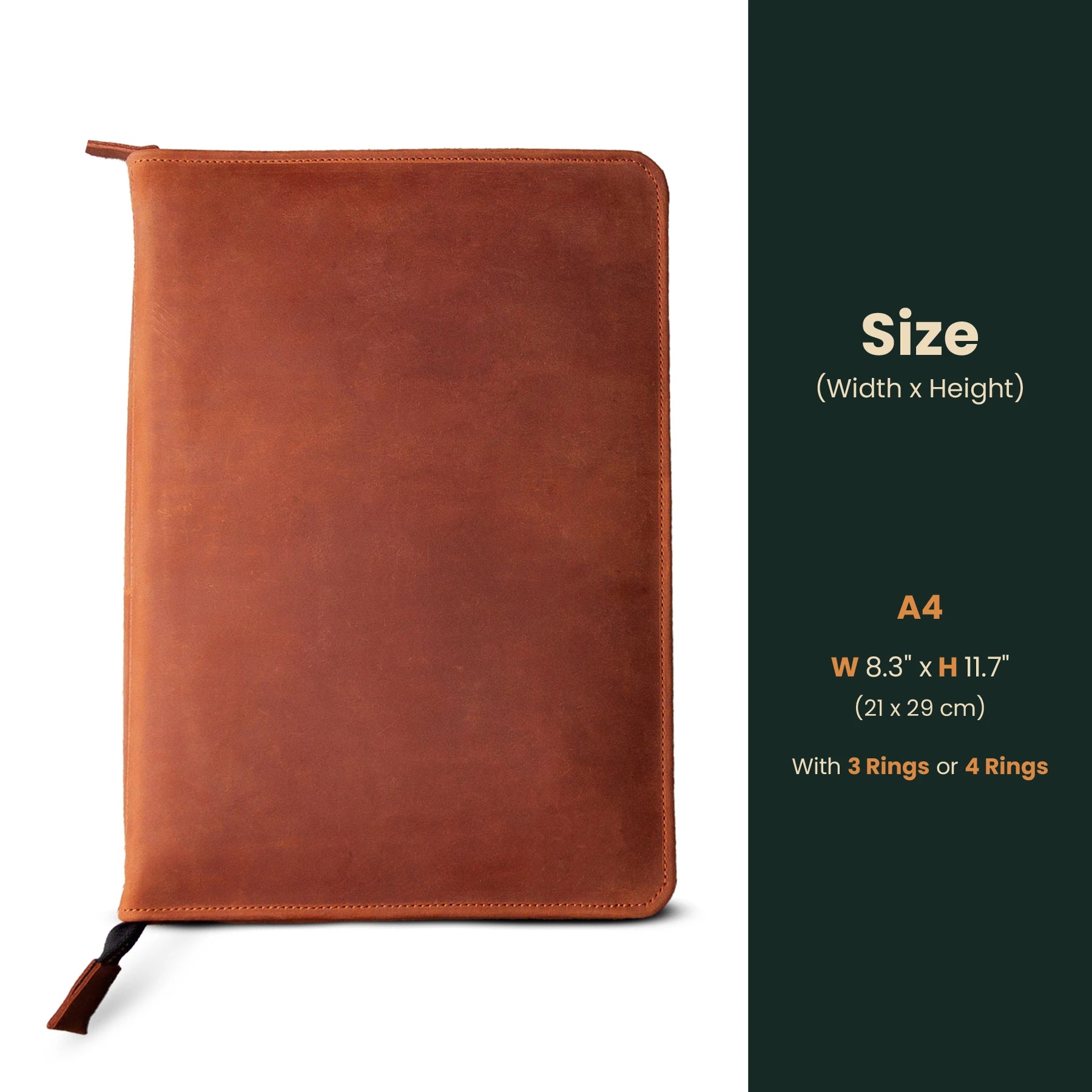 Minimalist Zippered Padfolio - Professional Leather Portfolio with Notepad Holder for Business Meetings & Office Organization