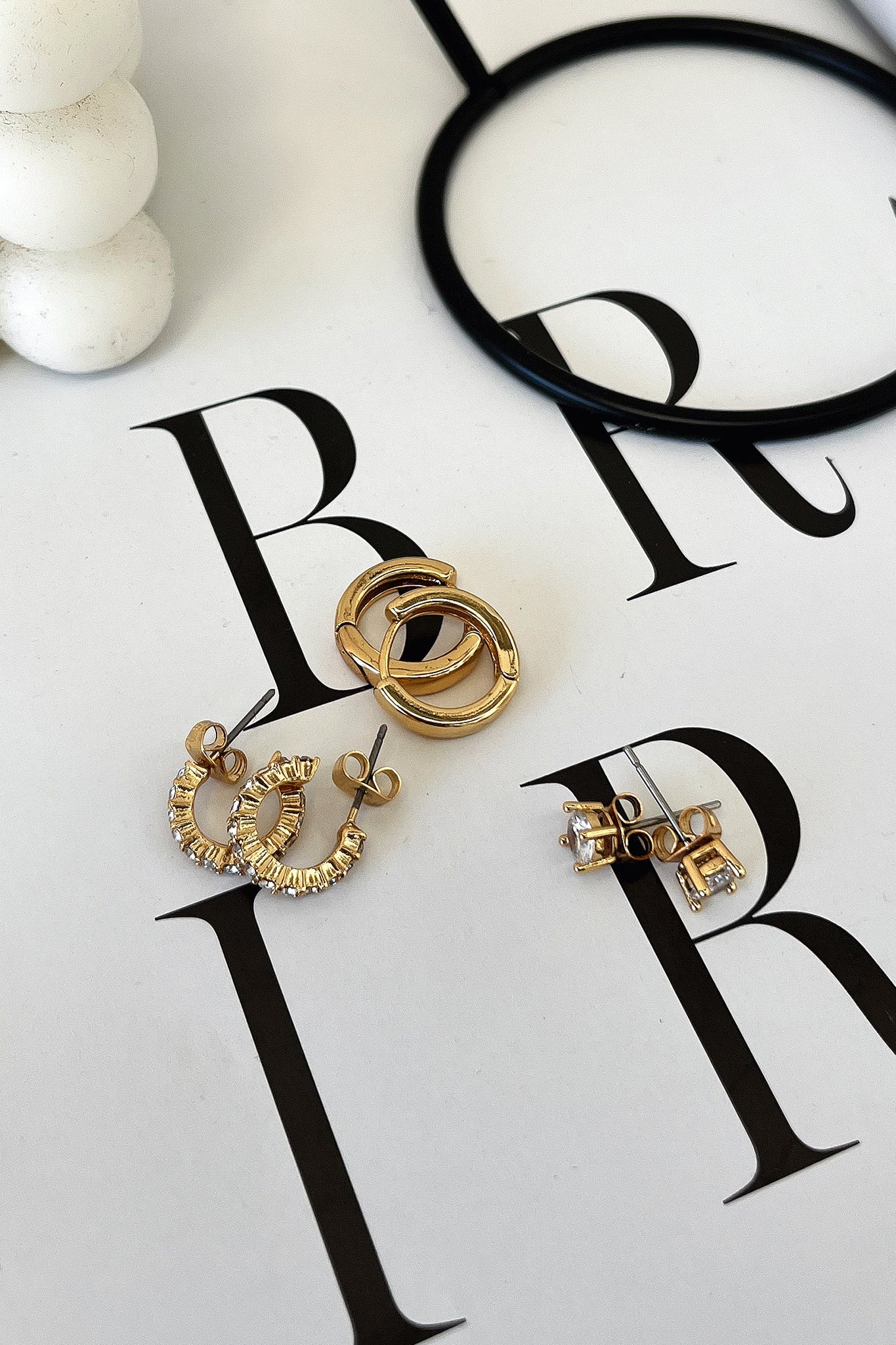 Fallon Gold Hoop Earrings 3-Pack Set - Dainty & Elegant Jewelry for Women - Perfect for Everyday Wear, Parties & Gifting