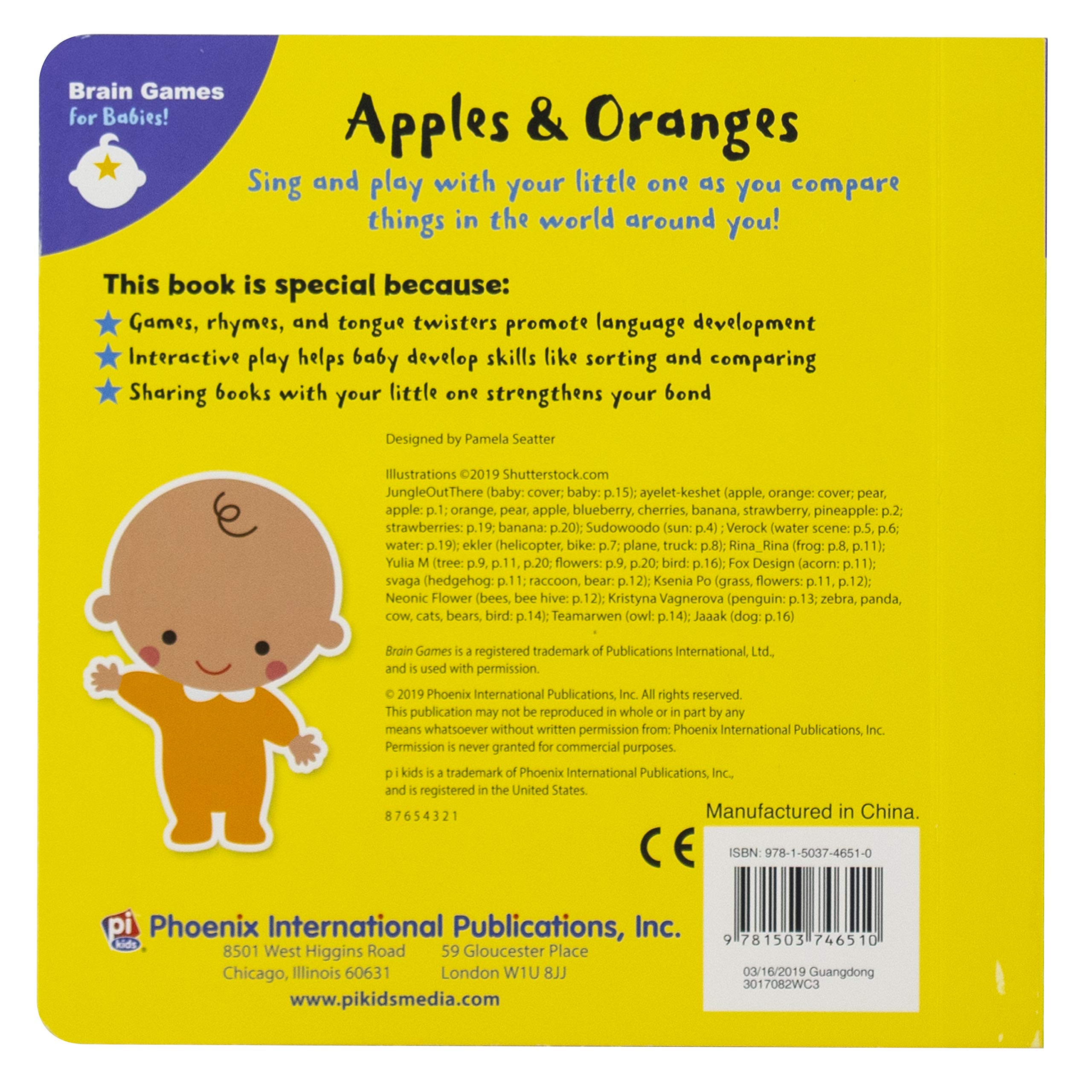 Brain Games for Babies: Apples & Oranges - Sing, Play & Learn with PI Kids | Fun Educational Activities for Toddlers at Home