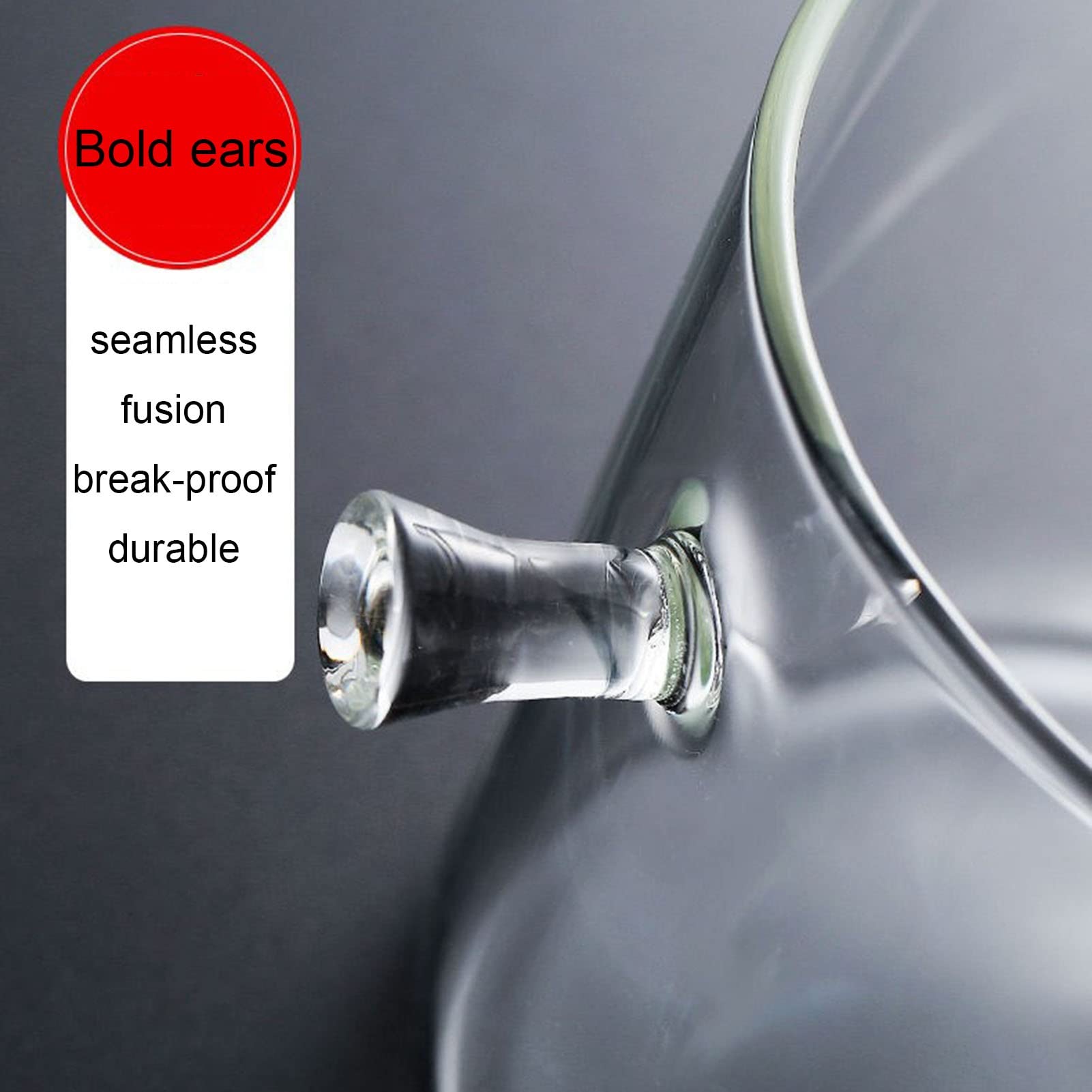 Heat-Resistant Glass Saucepan - 1300ML Clear Stewpot for Salad & Noodle Soup