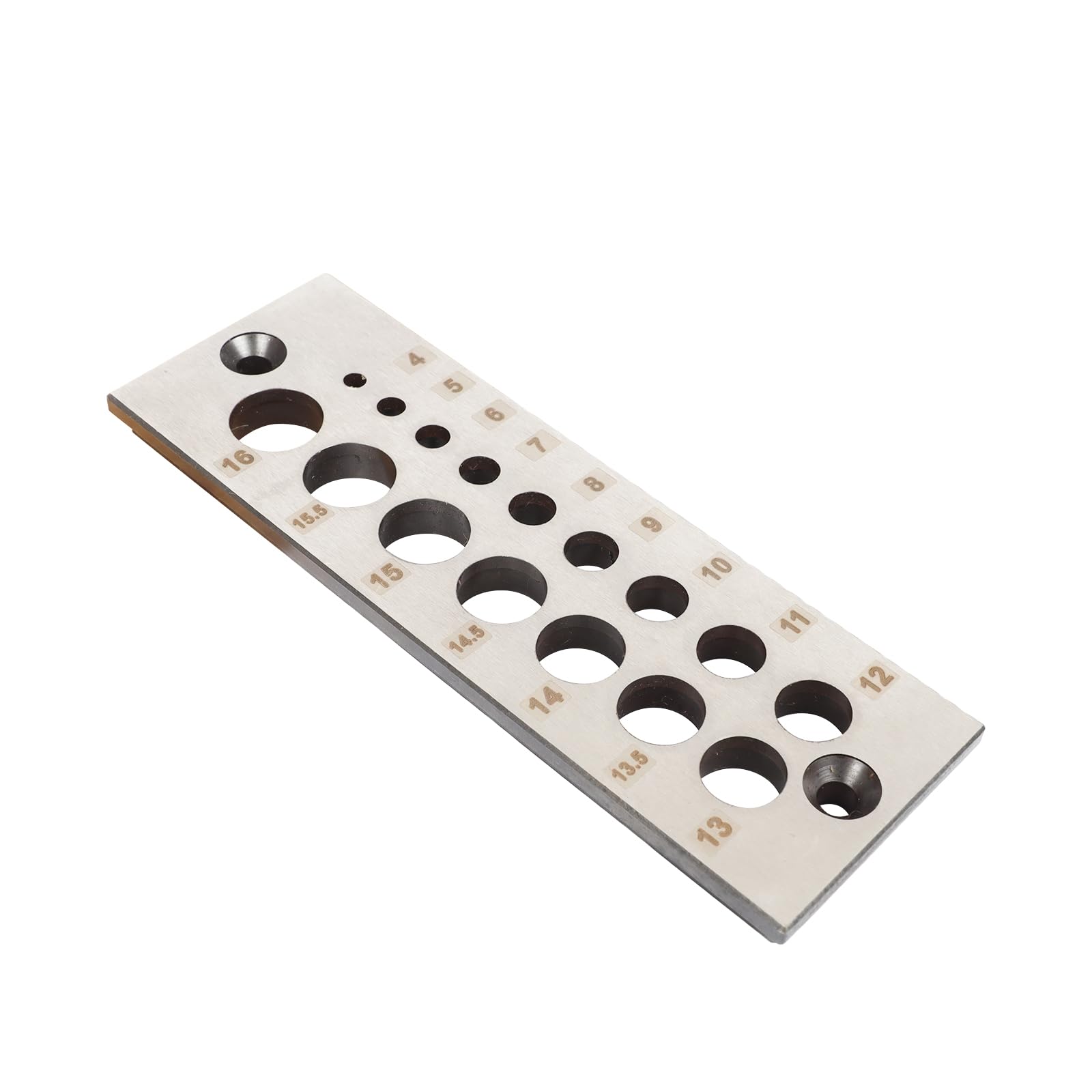 A2 Steel Dowel Plate - 16 Hole Dowel Maker (0.4cm to 1.6cm) for Woodworking Projects | Perfect for DIY Furniture Making & Wood Joinery