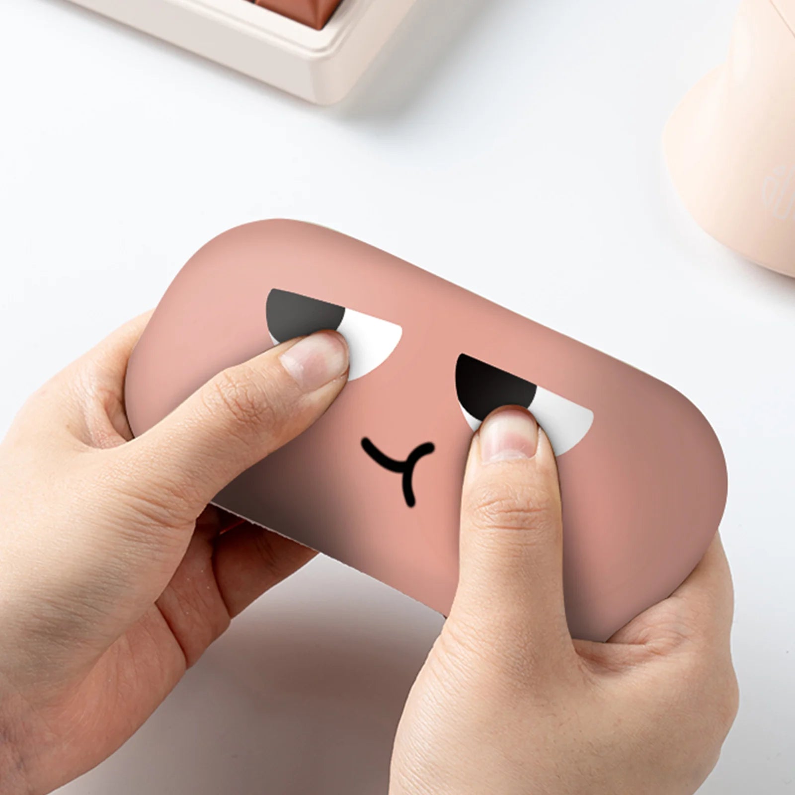 Ergonomic Emoji Silicone Wrist Rest for Keyboard & Mouse - Comfortable Gaming & Office Computer Support - Funny Emoticon Design for Typing, PC, Laptop Use