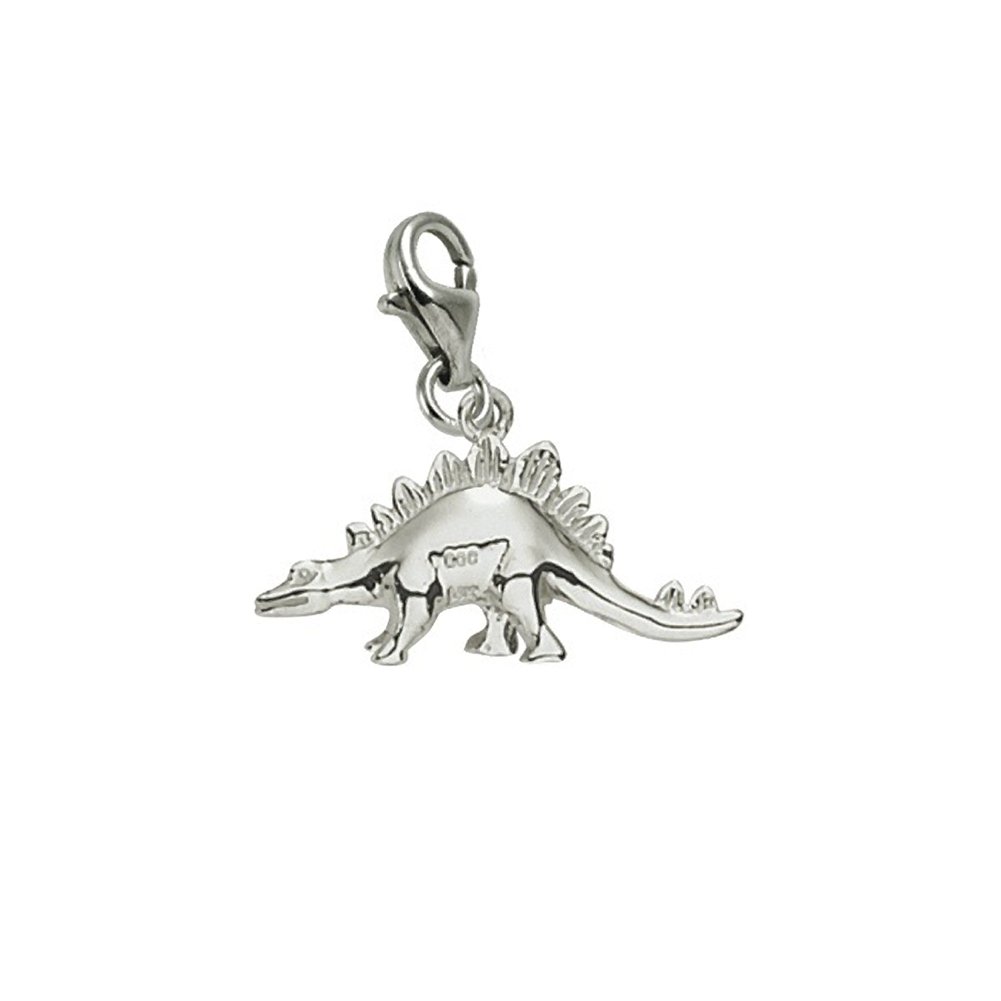 Dinosaur Jewelry - Stegosaurus Charm with Lobster Claw Clasp for Bracelets & Necklaces | Perfect for Gifts, DIY Jewelry Making & Dinosaur Lovers