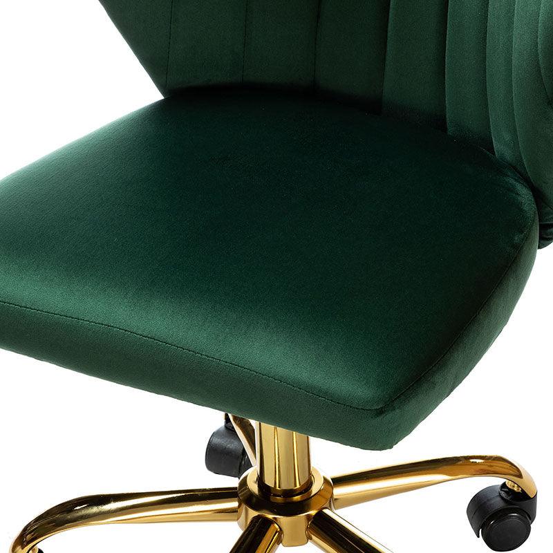 Premium Chandra Velvet Office Chair - Ergonomic Executive Desk Chair with Lumbar Support for Home & Office Workspaces - Comfortable Modern Computer Chair for Long Hours of Sitting