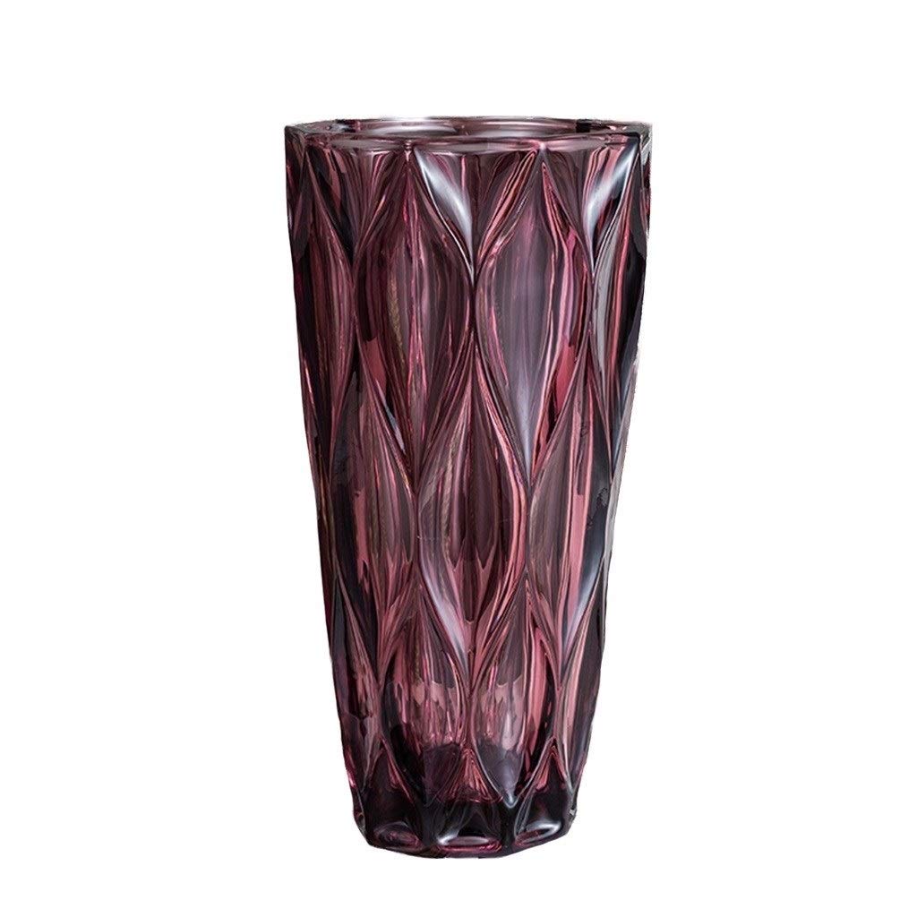 Premium Glass Flower Vase - ChangSQ Thickened Hydroponic Water Cup for Roses, Lilies, Home & Office Decor (Clear/Green/Purple/Blue) - Perfect for Dining Tables, Coffee Tables, and Wedding Centerpieces