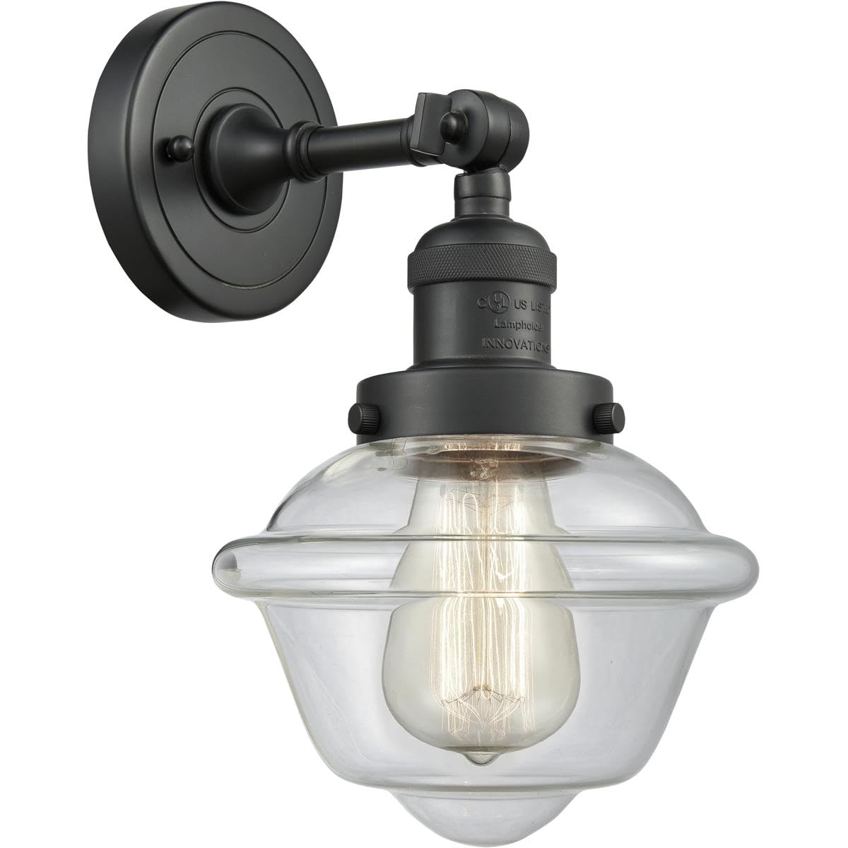Innovations 201F-BK-G532-LED LED Semi-Flush Mount Ceiling Light Fixture, Matte Black Finish - Perfect for Bedroom, Kitchen, Hallway & Modern Home Lighting
