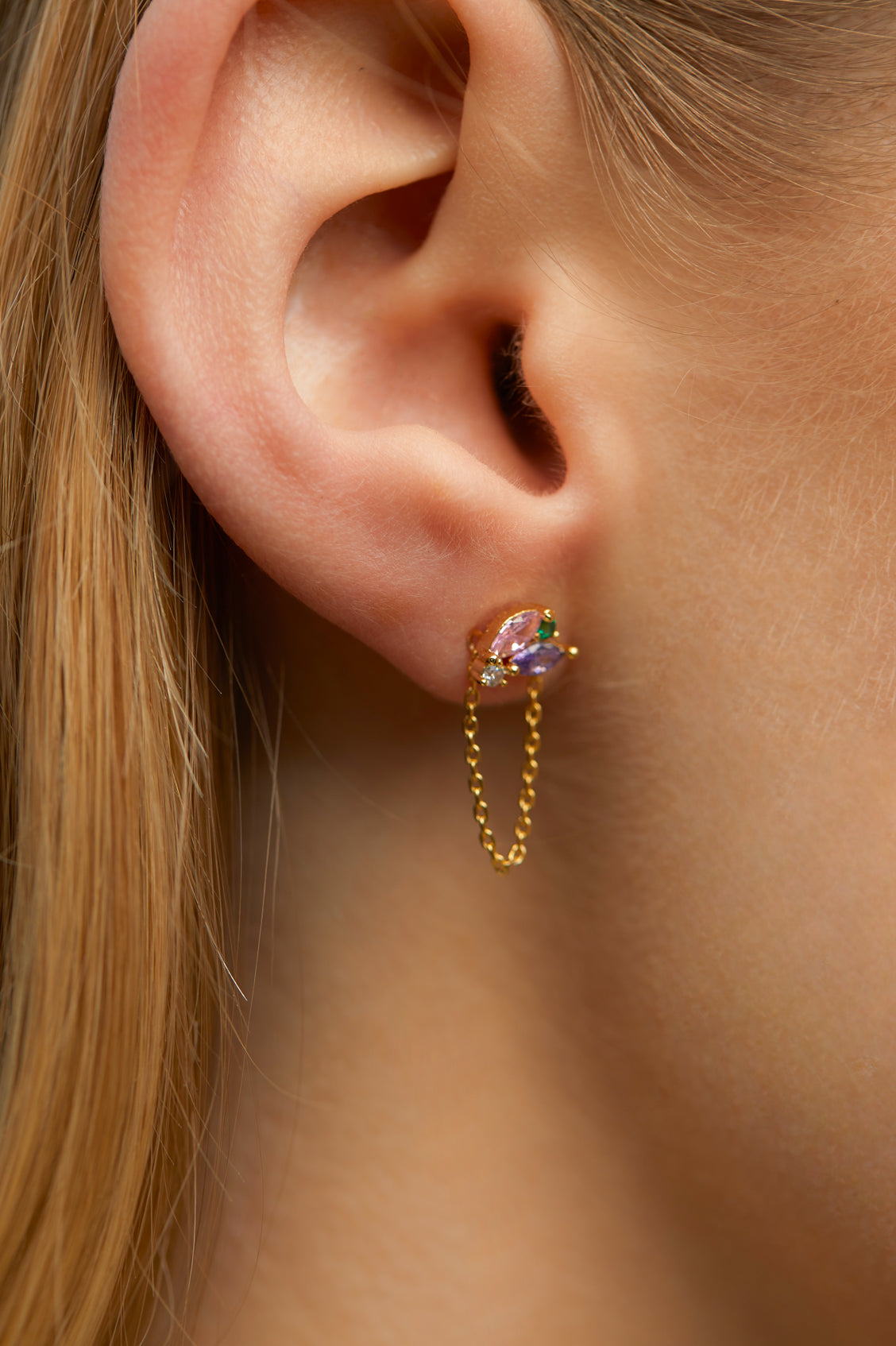 Rainbow CZ Stud Earrings for Women - Sparkling Cubic Zirconia Fashion Jewelry - Perfect for Parties, Weddings & Everyday Wear