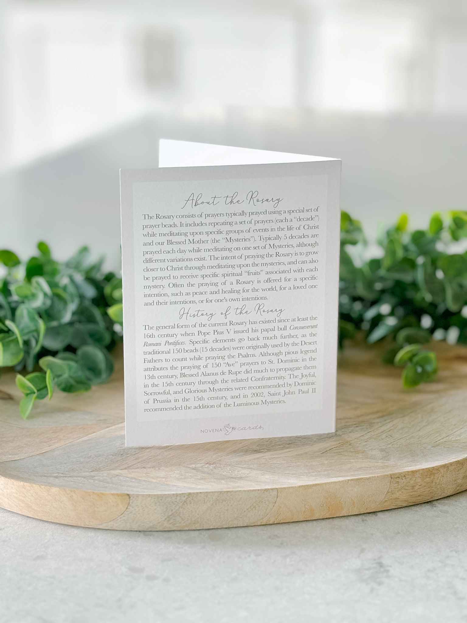 Thank You Rosary Card Set of 4 - Religious Greeting Cards for Catholic Gifts, First Communion, Baptism & Prayer - Perfect for Church Events & Spiritual Occasions