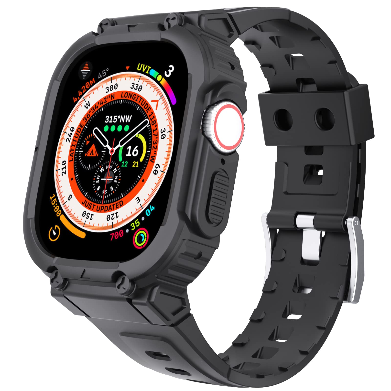 **STEEZRD Rugged TPU Case with Band for Apple Watch Ultra 49mm – Shockproof, Waterproof, Scratch-Resistant Protective Cover with Bumper – Perfect for Sports, Outdoor Activities & Daily Use (Men & Women)**