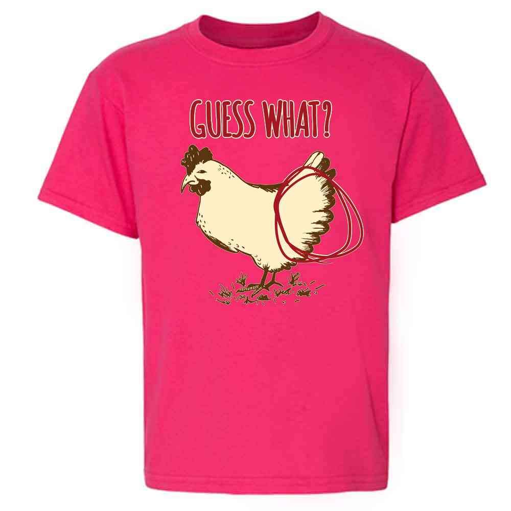 Funny 'Guess What? Chicken Butt' Kids T-Shirt for Boys & Girls - Cute Humorous Baby Toddler Tee - Perfect for Playdates, Birthday Parties & Family Photos